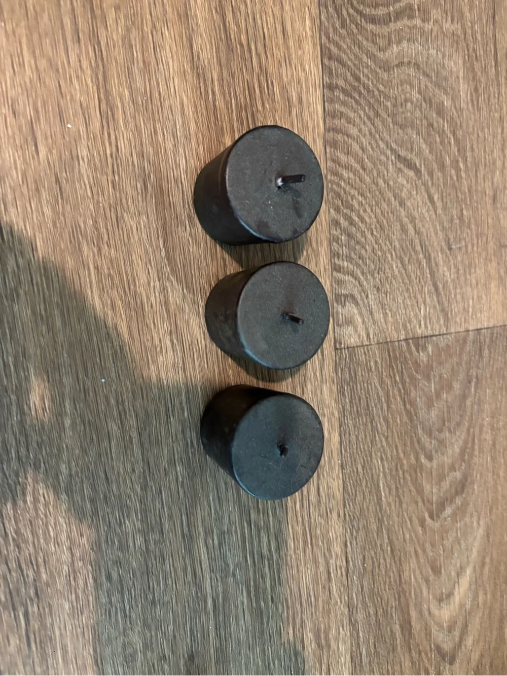 Set of 3 Black Candles for Home Accents